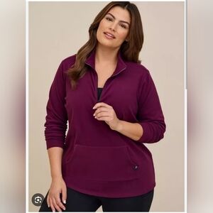 Torrid Half-Zip Micro Fleece Pull Over Size 2